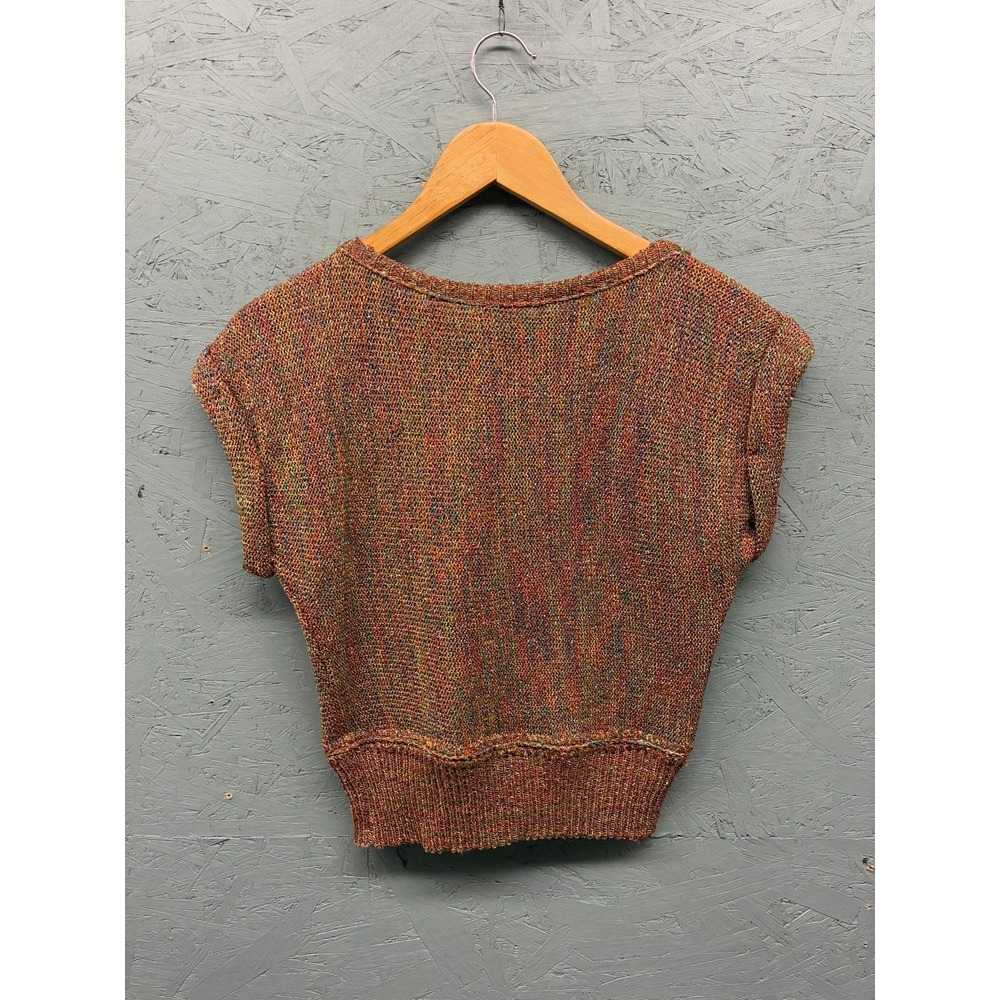 Phyllis Sues Women's S Vintage 1970s Hand Woven Chunky Knit Sweater Top - Picture 4 of 7